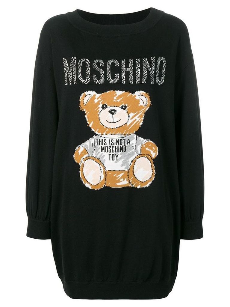 Moschino Sketch Bear sweater dress - Black