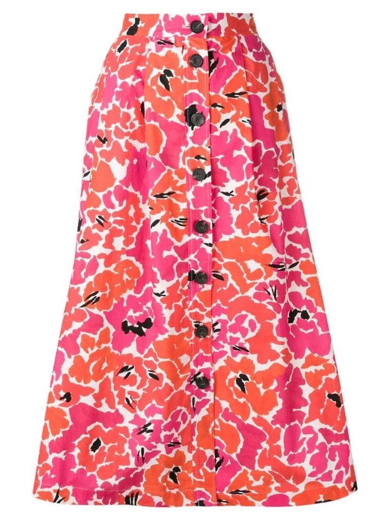 Isa Arfen floral print midi skirt - Pink