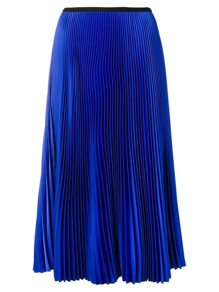 Blanca pleated straight skirt - Blue