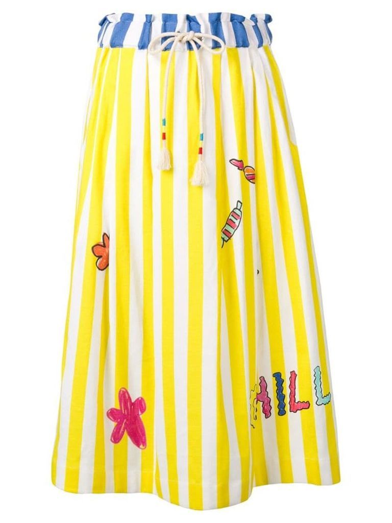 Mira Mikati striped graphic skirt - Yellow