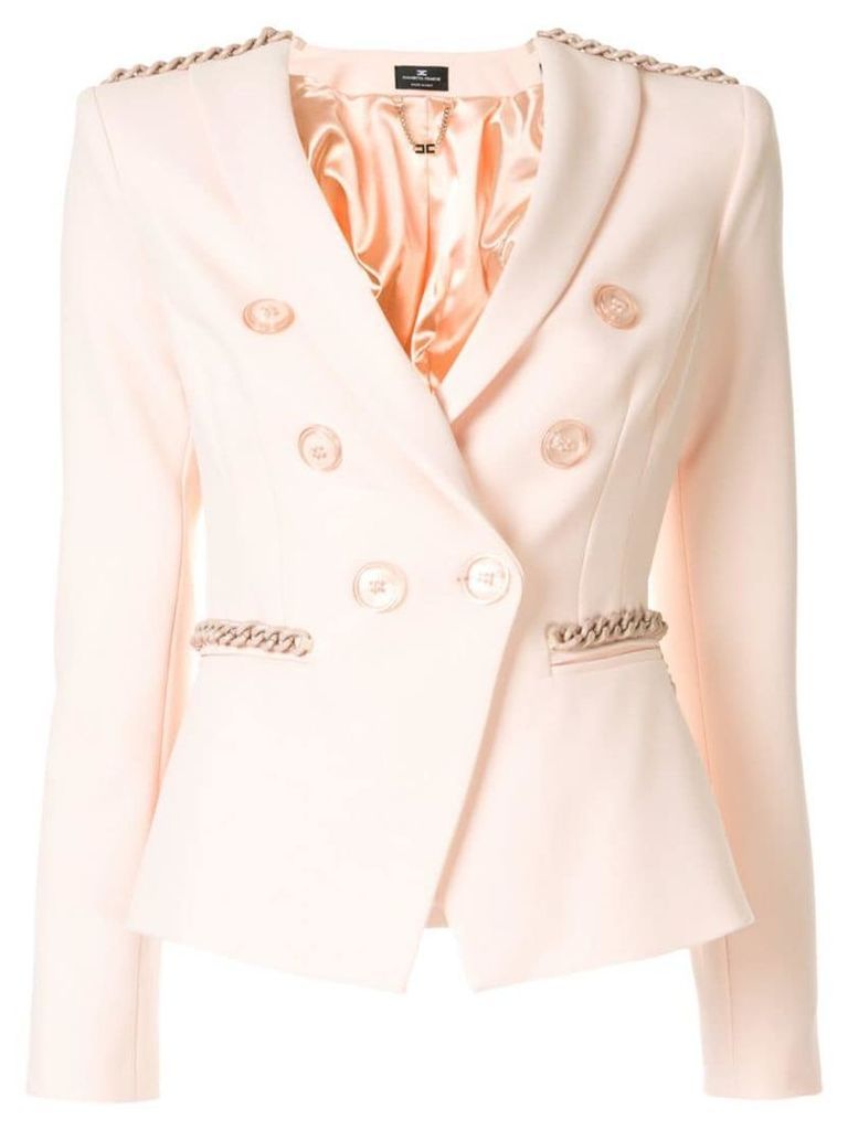 Elisabetta Franchi fitted blazer jacket - Pink