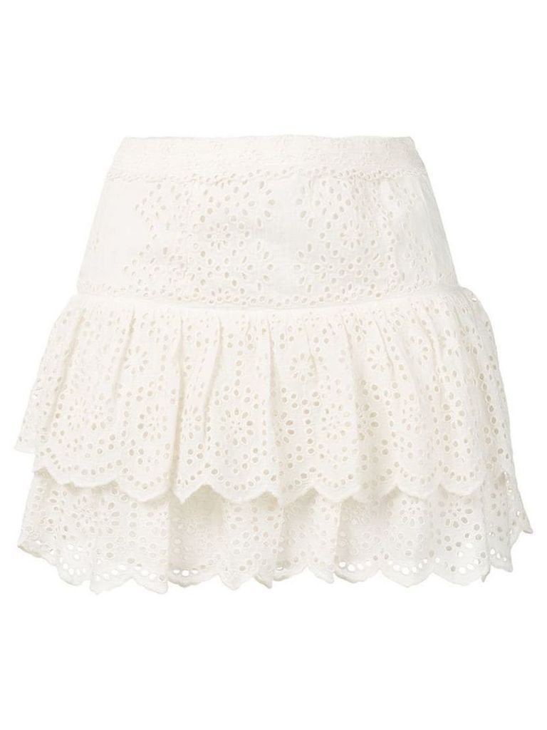 Love Shack Fancy amy skirt - White