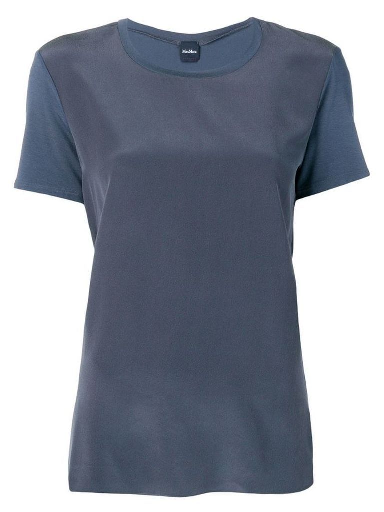 Max Mara drape style T-shirt - Blue