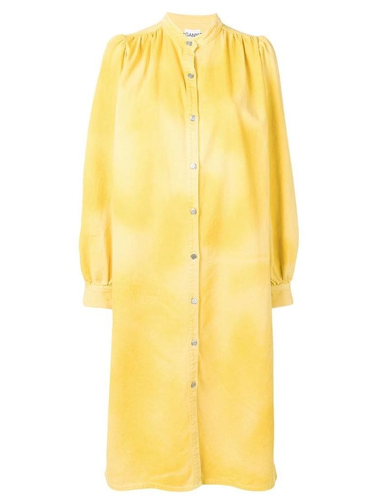 Ganni minion shirt midi dress - Yellow