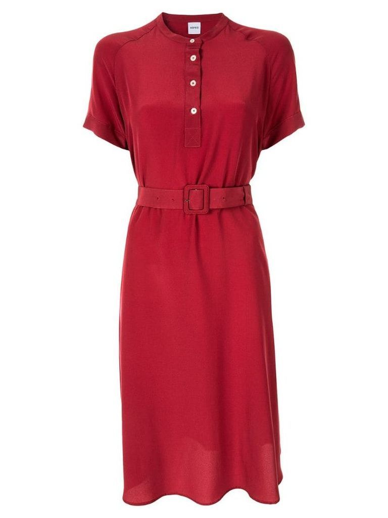 Aspesi short-sleeve shift dress - Red