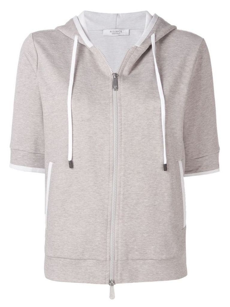 Peserico hooded zip-up sweatshirt - Grey