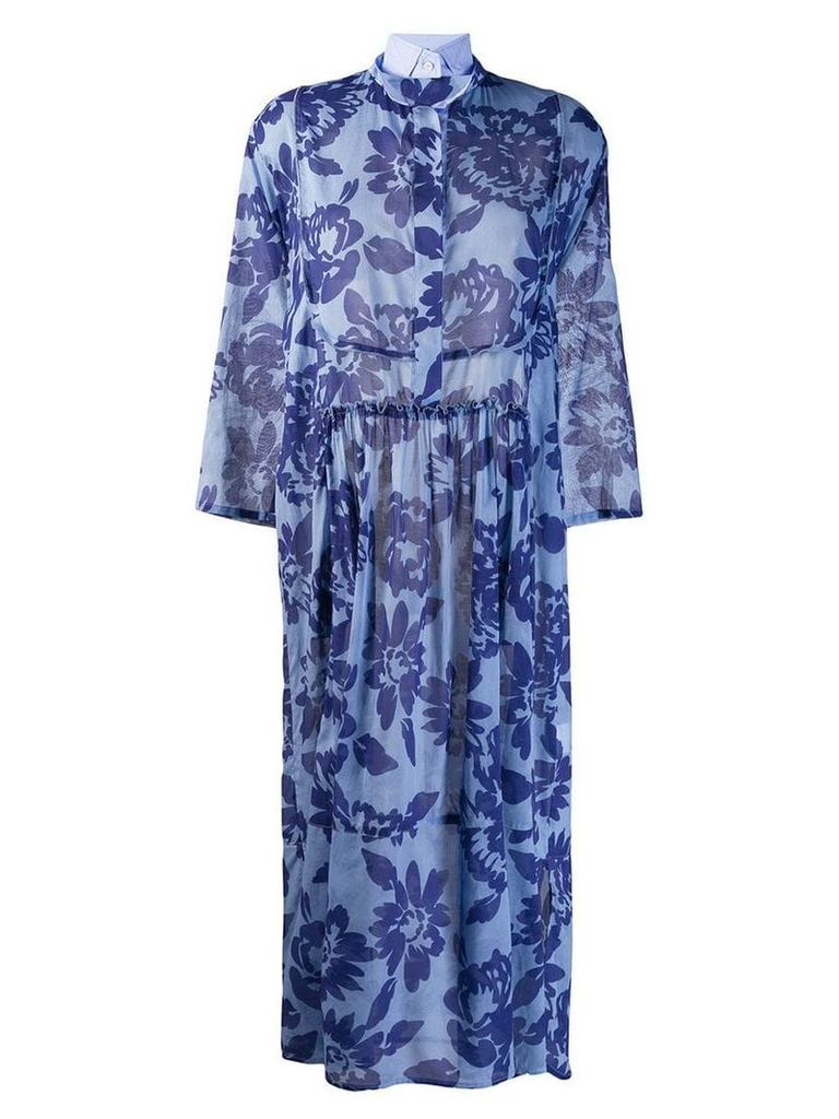 Jejia Kate floral shirt dress - Blue