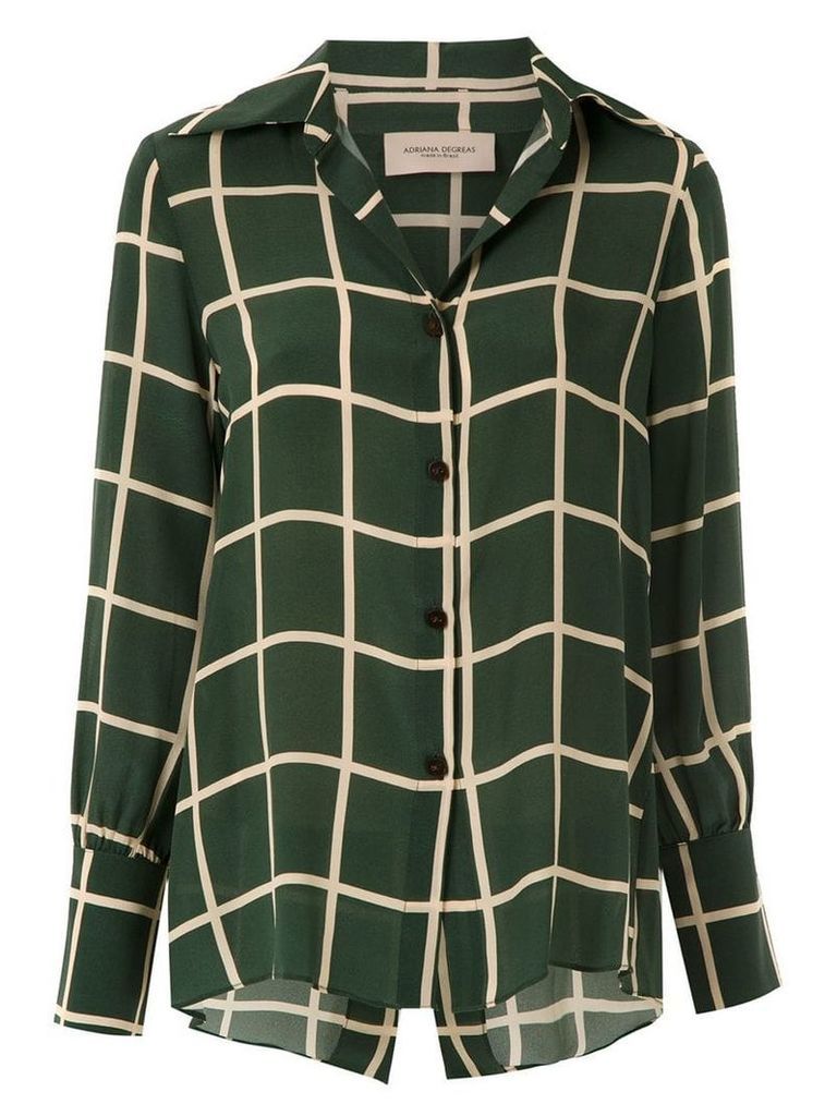 Adriana Degreas checkered shirt - Green