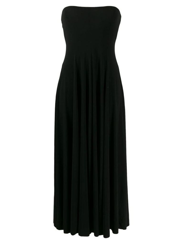 Norma Kamali strapless flared dress - Black