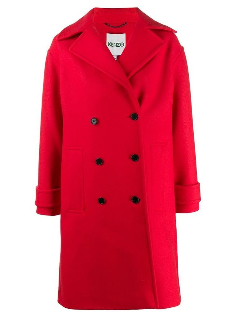 Kenzo double-breasted coat - Red
