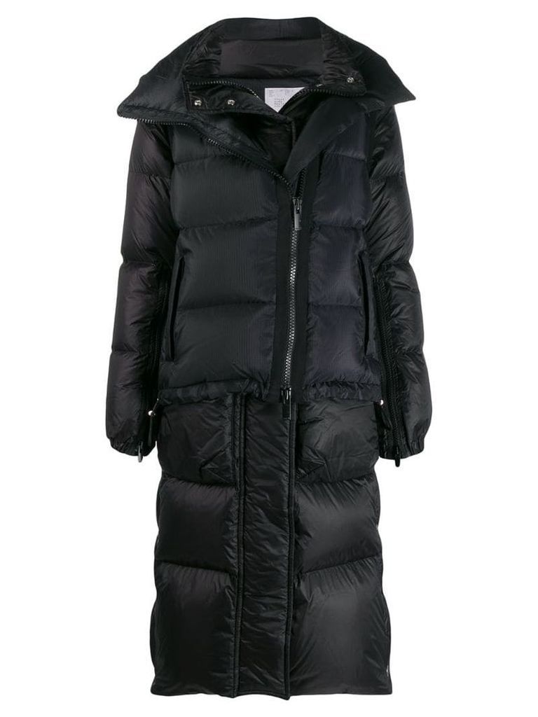 Sacai oversized padded coat - Black