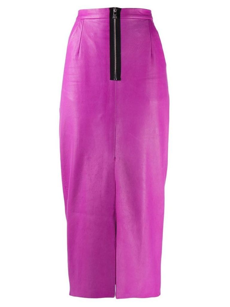 Natasha Zinko zip detail midi skirt - Purple