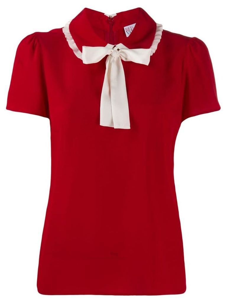 Red Valentino REDValentino contrast pussy-bow blouse