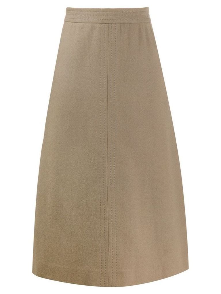 Louis Feraud Pre-Owned 1970's A-line midi skirt - Brown