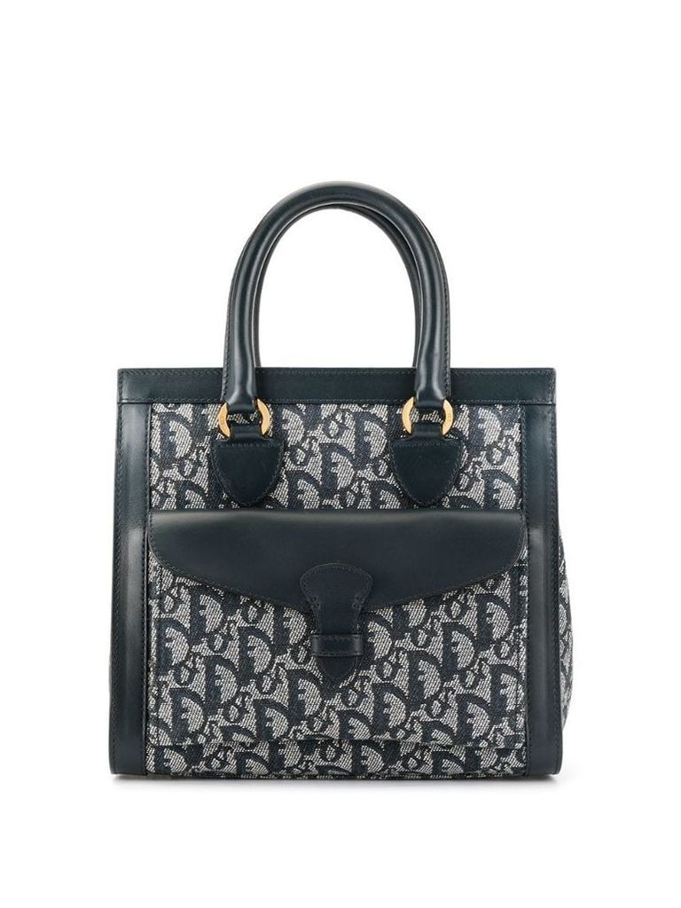 Christian Dior Pre-Owned Trotter pattern tote - Grey