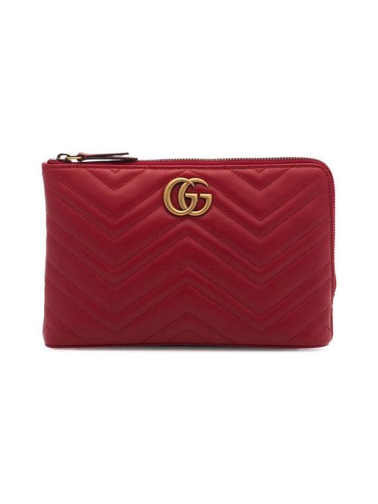 Gucci Red Marmont 2.0 Leather Pouch