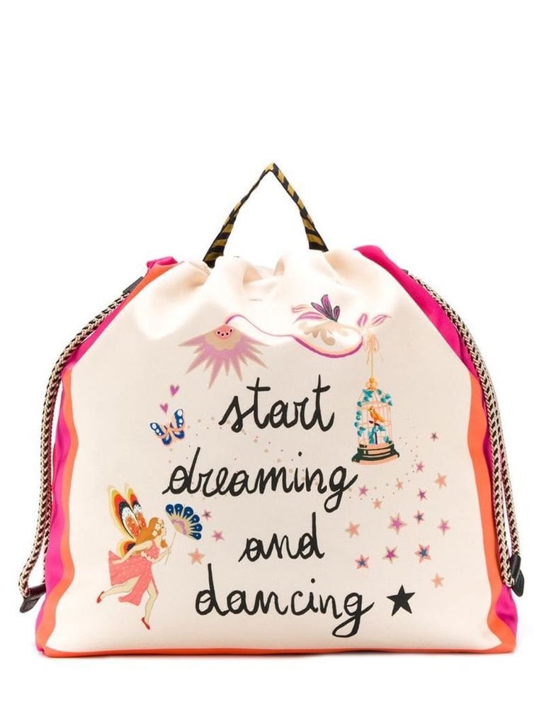 Etro Start Dreaming and Dancing print backpack - Neutrals