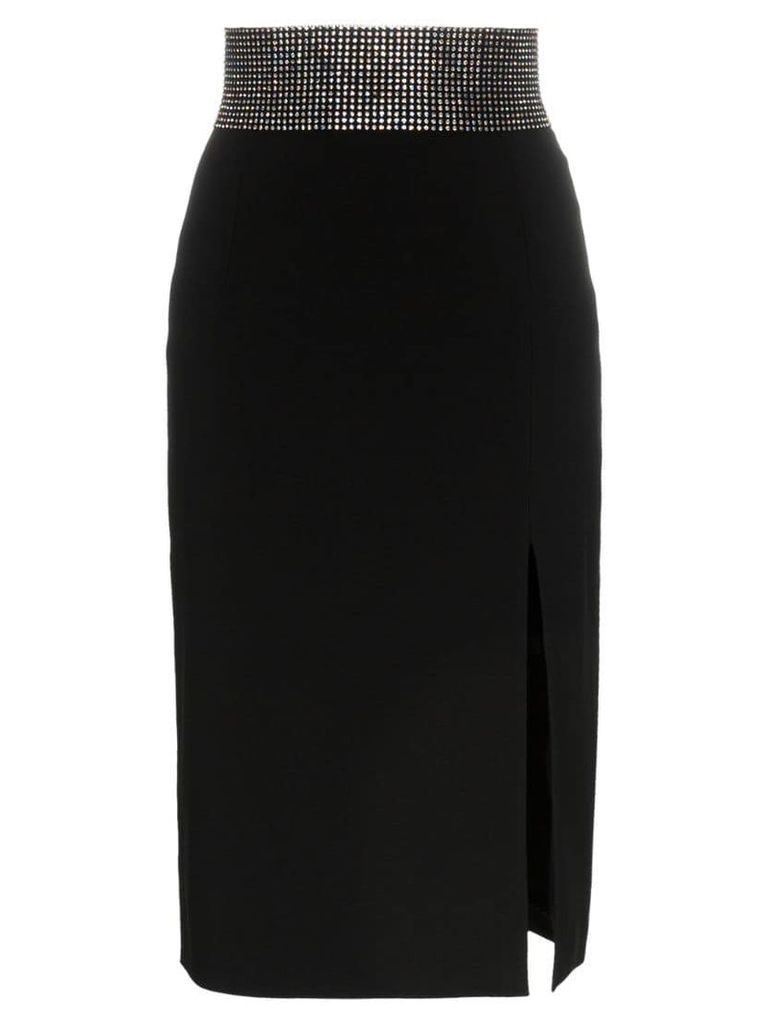 Christopher Kane high-waisted crystal embellished skirt - Black