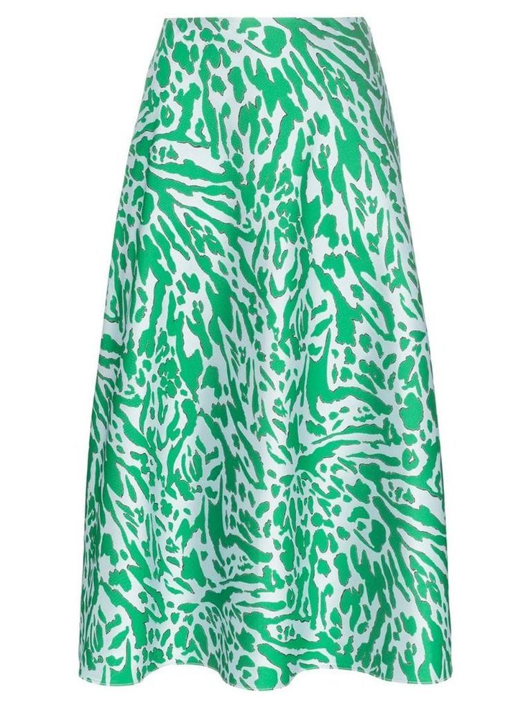 Vika Gazinskaya leopard print pocketed midi skirt - Green