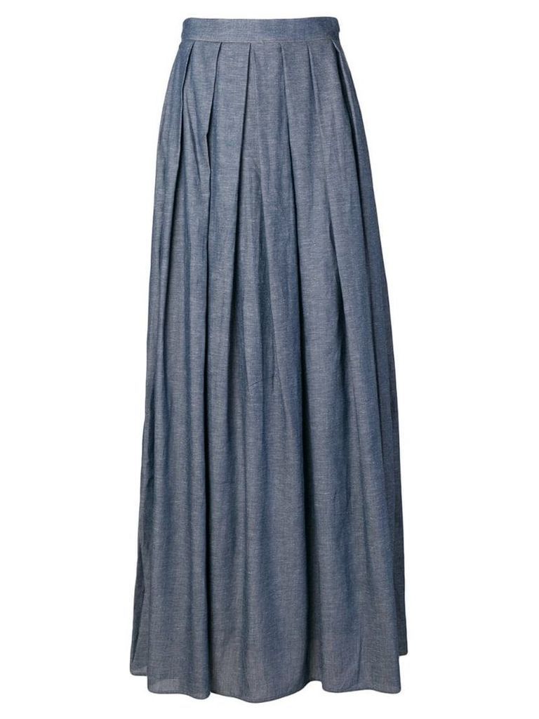 Ultràchic pleated maxi skirt - Blue