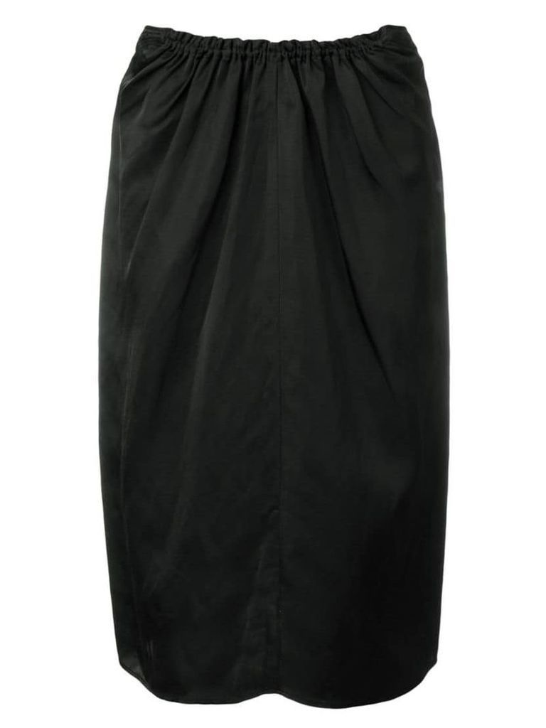 Jil Sander ruched pencil skirt - Black