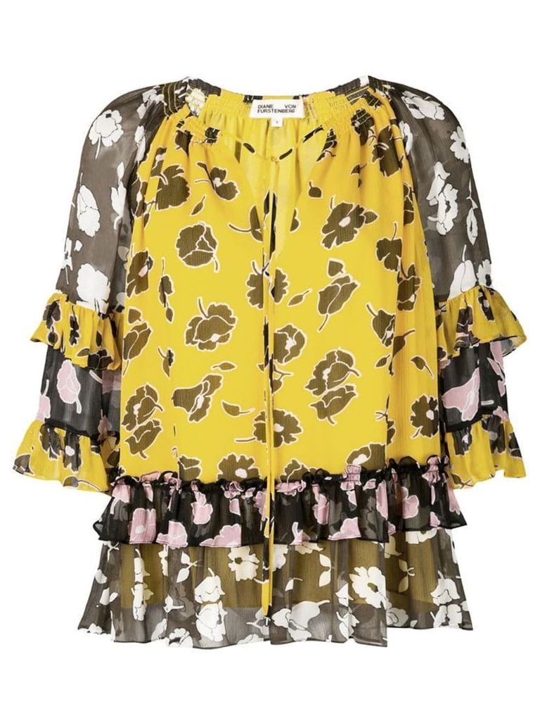 Diane von Furstenberg floral blouse - Yellow