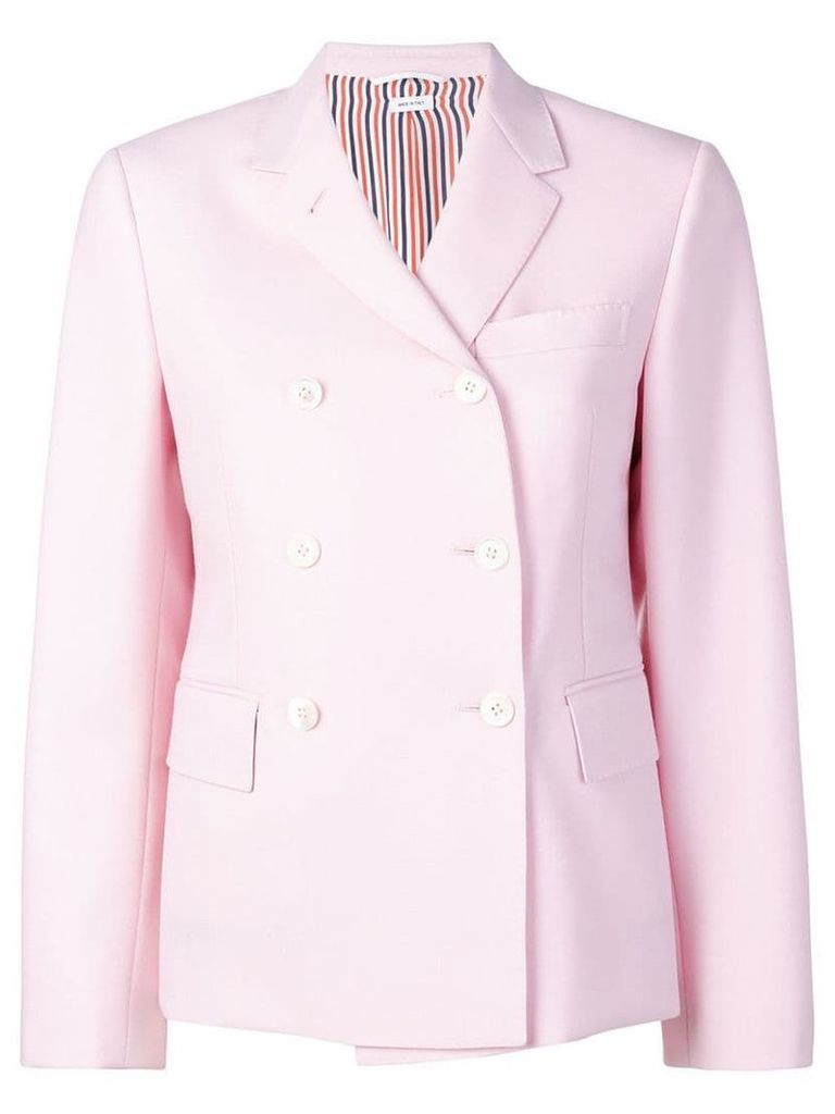 Thom Browne Dyed Mohair Narrow Sport Coat - Pink