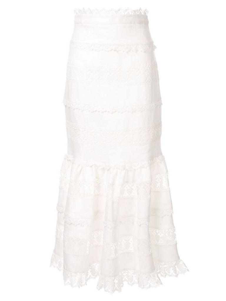 Zimmermann Wayfarer panelled skirt - White