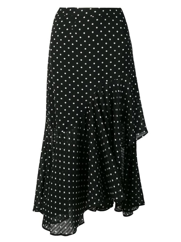 Jovonna polka dot asymmetric skirt - Black