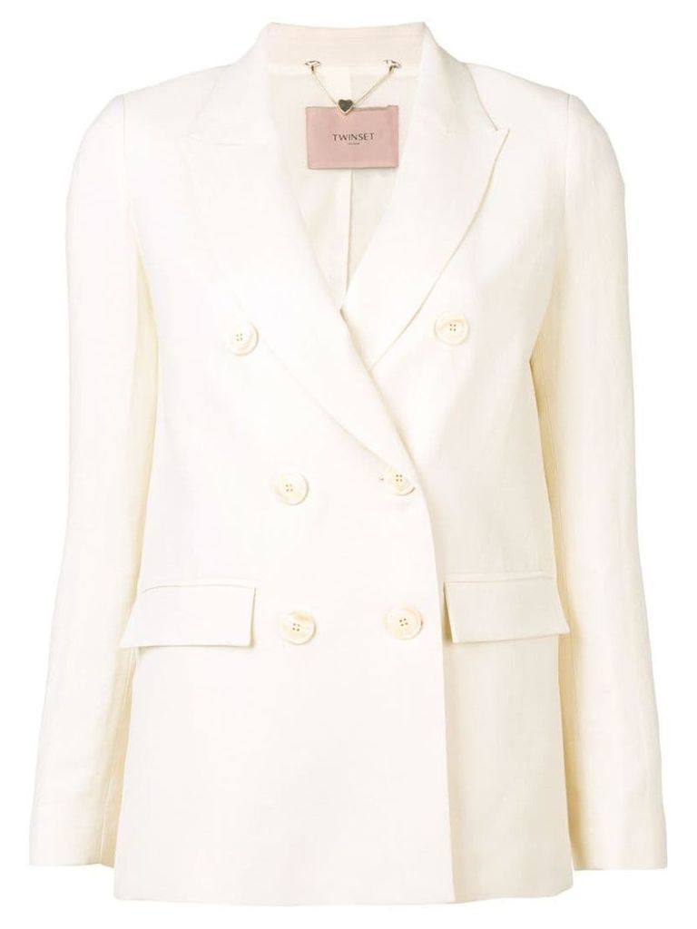 Twin-Set classic double-breasted blazer - Neutrals