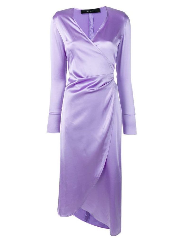 Federica Tosi long-sleeved wrap dress - Purple