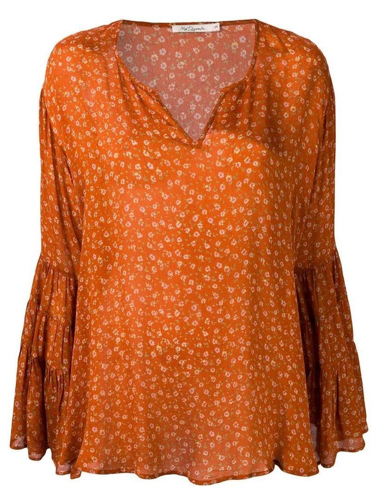 Mes Demoiselles all-over print blouse - Orange