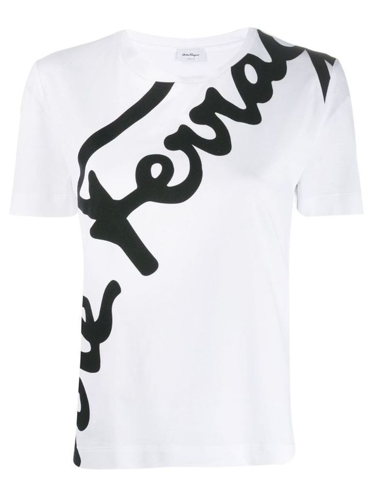 Salvatore Ferragamo logo print T-shirt - White