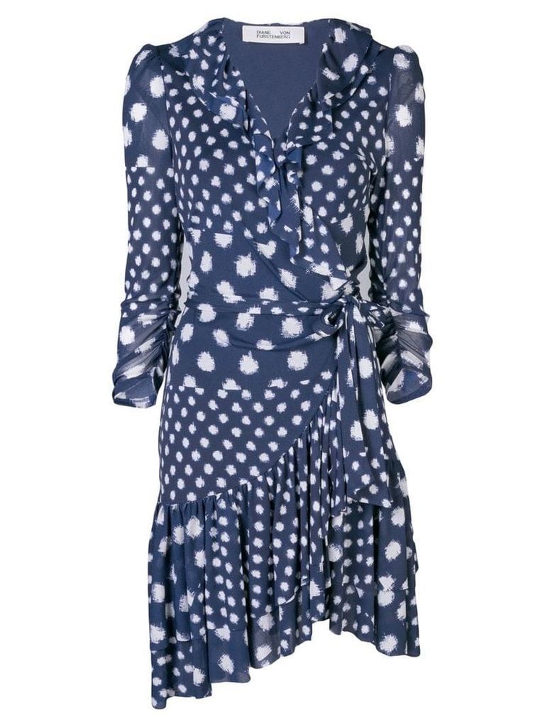 Diane von Furstenberg polka-dot shift dress - Blue