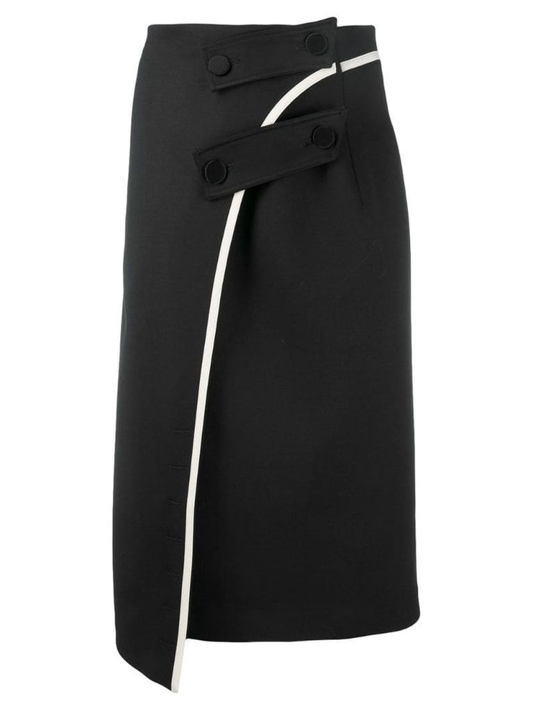Ssheena button detail skirt - Black