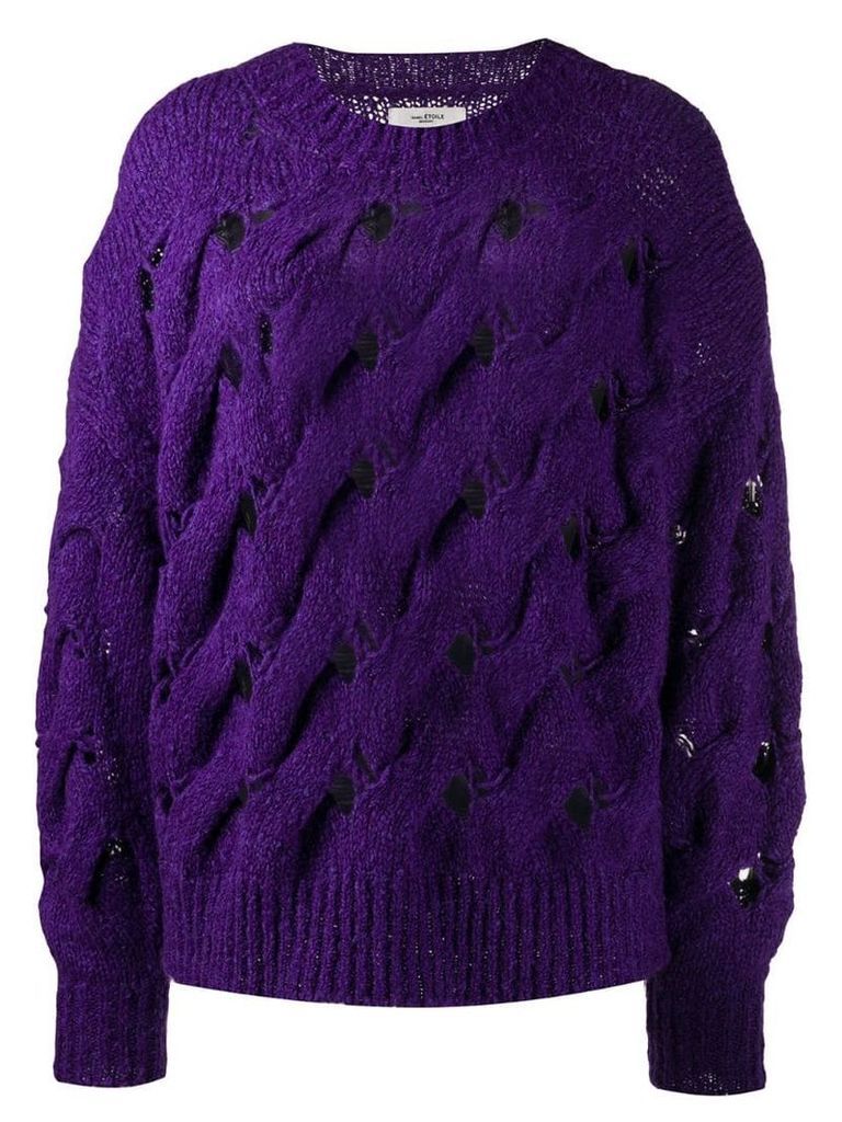 Isabel Marant Étoile chunky interlock knit jumper - Purple