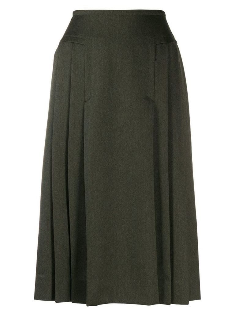 Céline Pre-Owned '1970s pleated skirt - Green