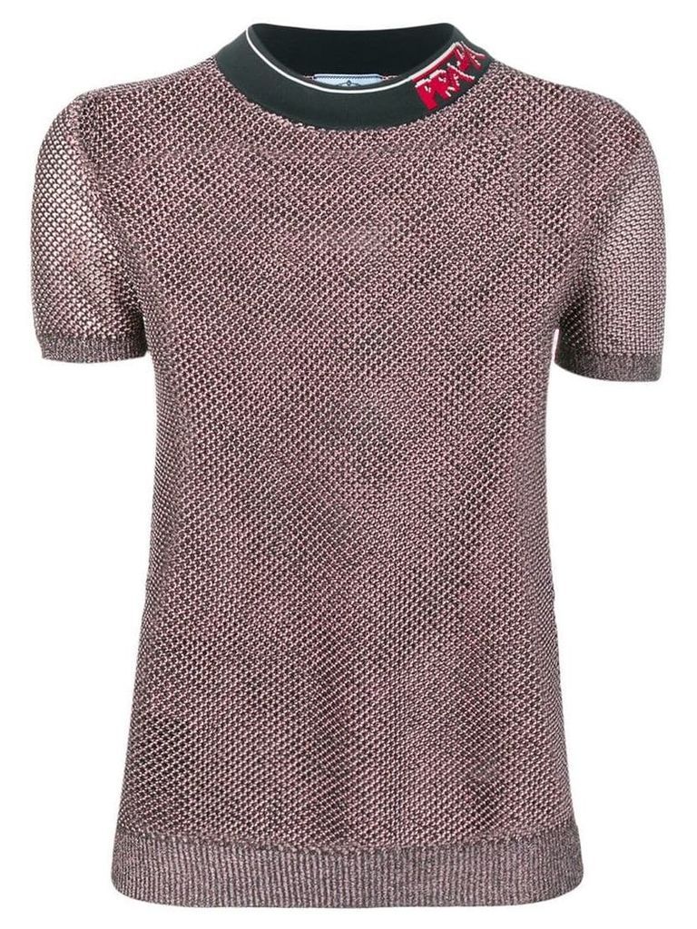 Prada mesh T-shirt - Pink