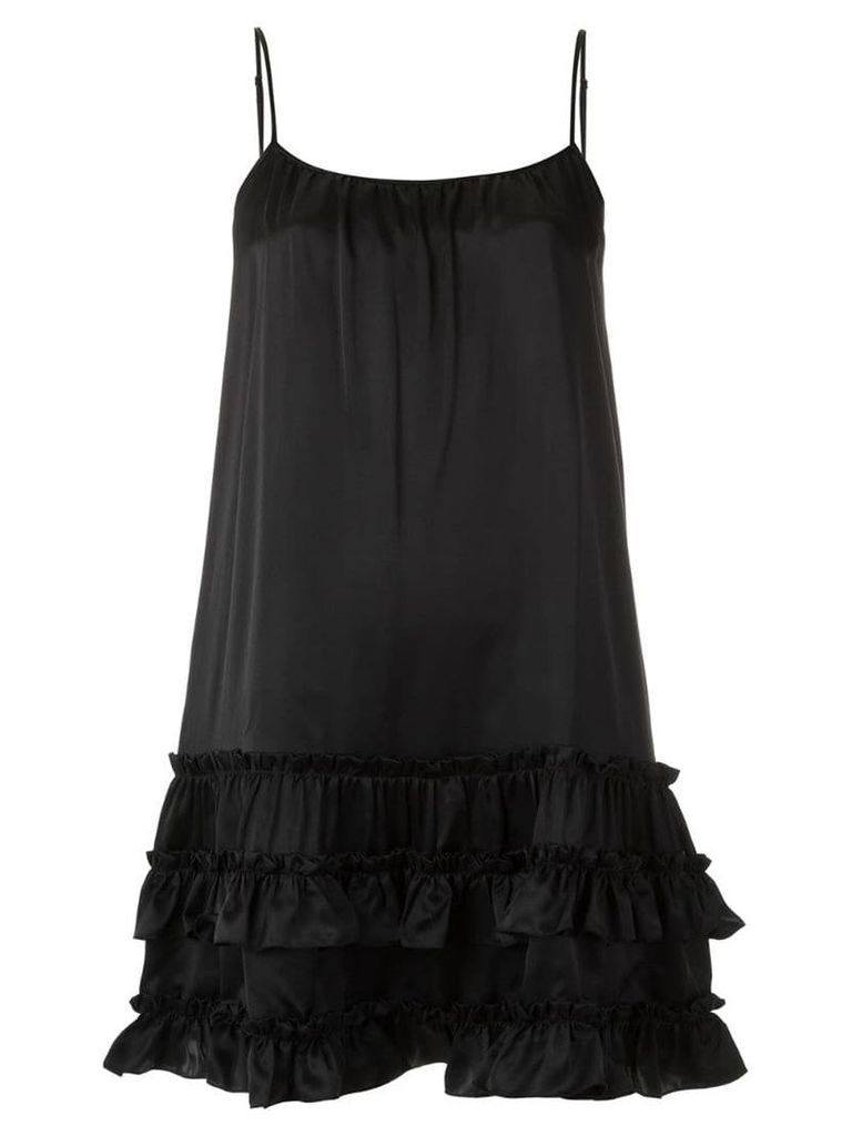 Olympiah ruffled silk dress - Black