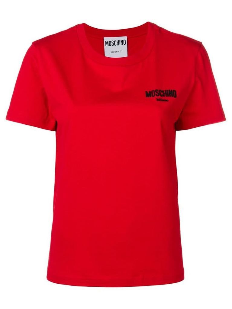Moschino logo crew neck T-shirt - Red