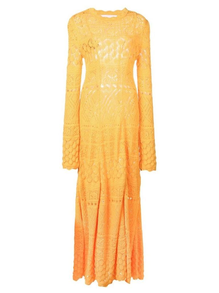 Carolina Herrera multi-knit dress - Yellow