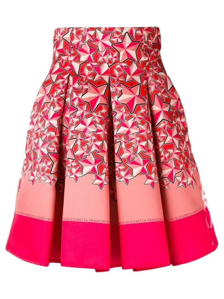 Elisabetta Franchi star print skirt - Red