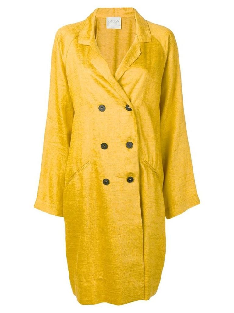Forte Forte oversized double-breasted jacket - Yellow