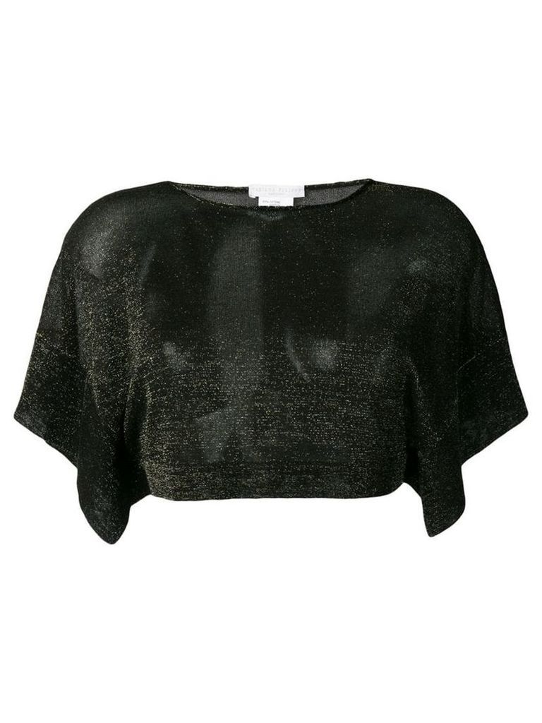 Fabiana Filippi cropped shimmer blouse - Black