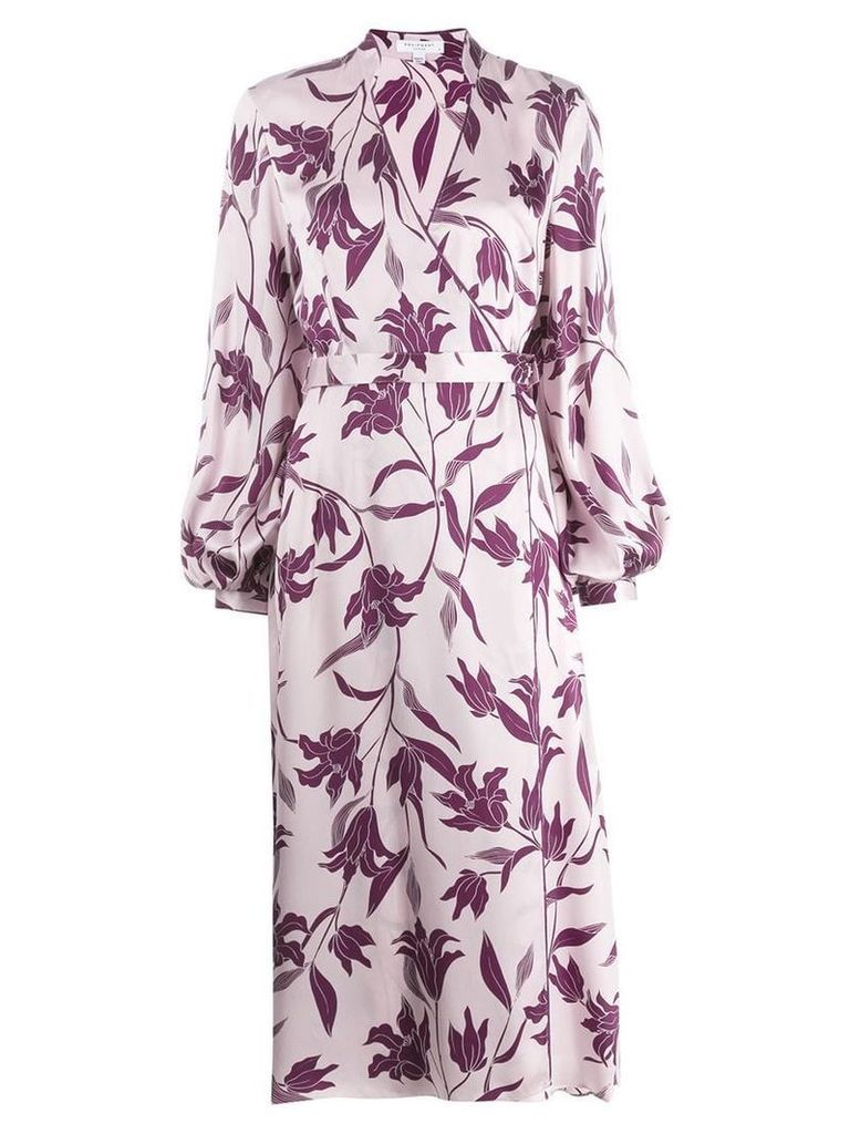 Equipment floral print wrap dress - Purple