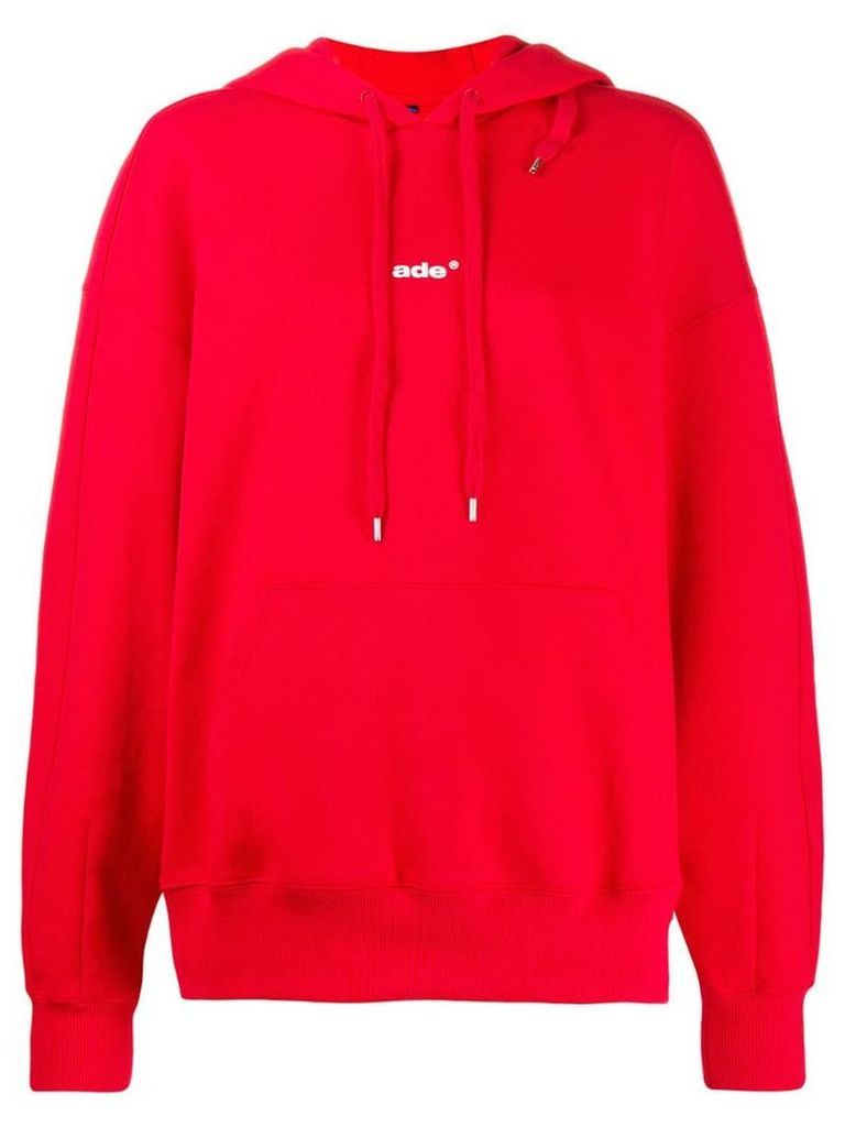 Ader printed logo hoodie - Red