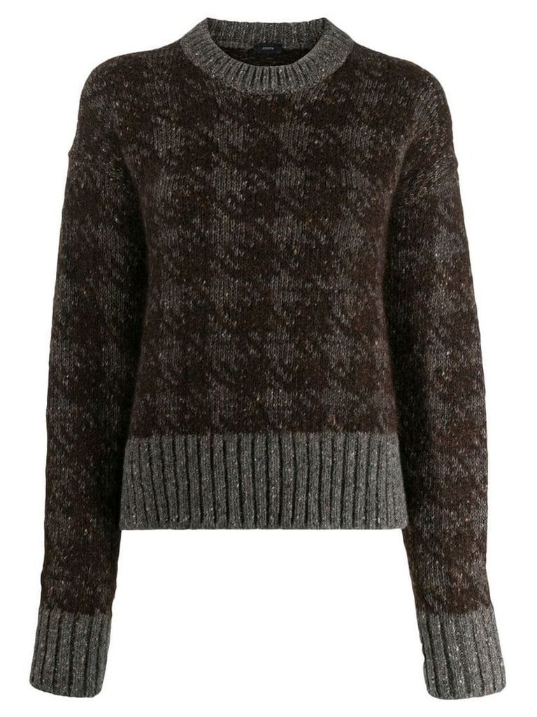Joseph houndstooth knitted sweater - Brown
