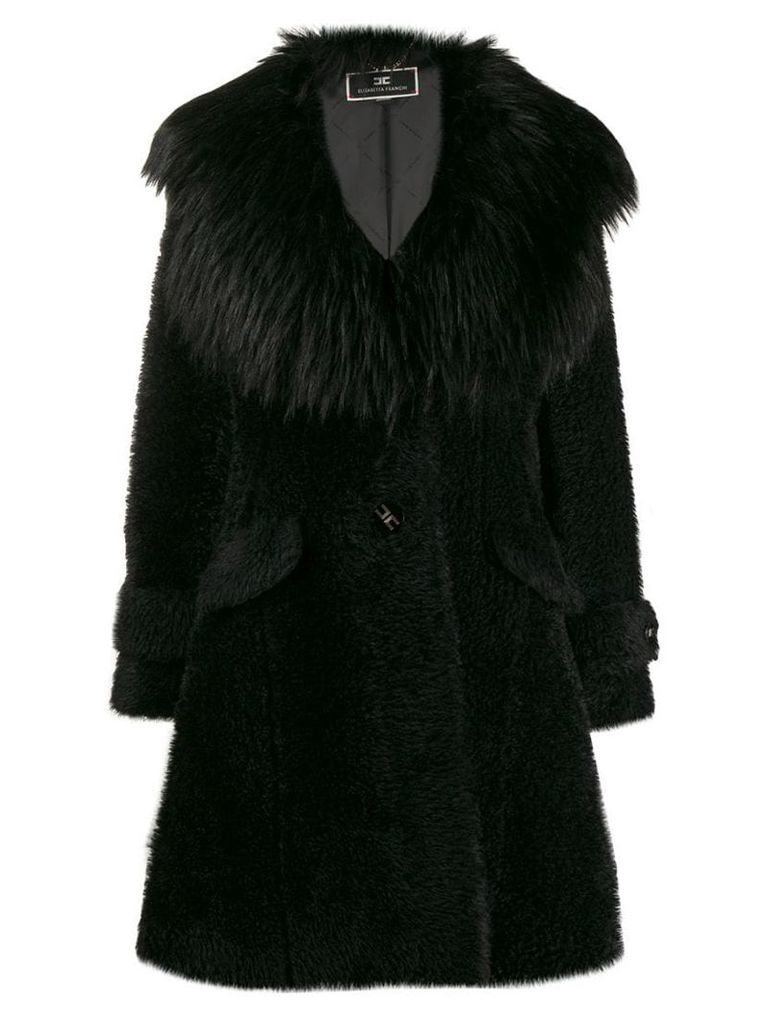 Elisabetta Franchi oversized coat - Black