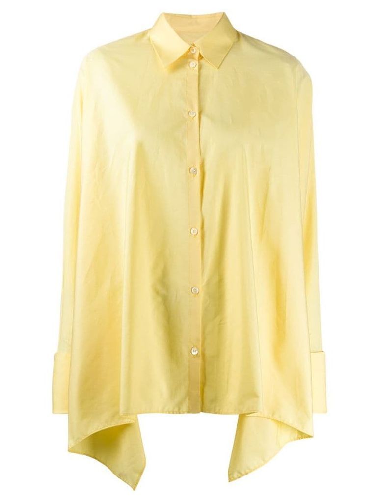 Maison Margiela asymmetric hem shirt - Yellow