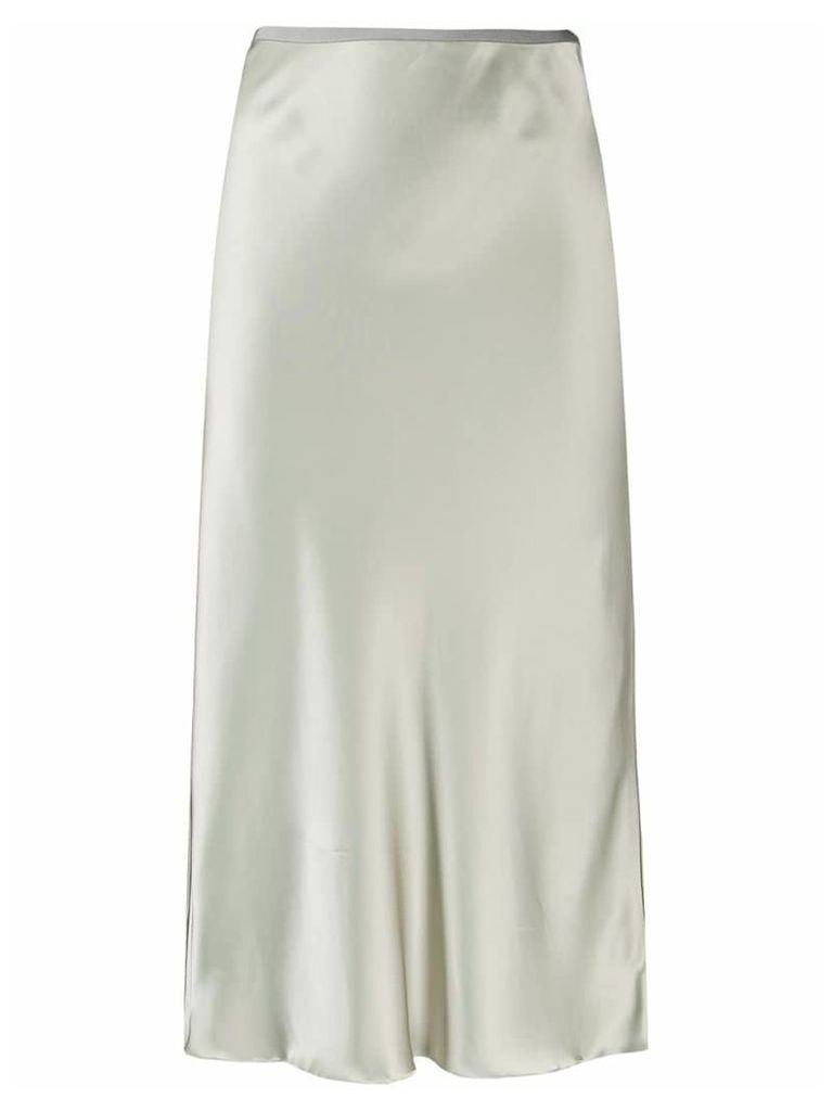 Helmut Lang mid-length slip skirt - Grey